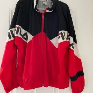 Vintage Y2K FILA windbreaker jacket in a size XL men's